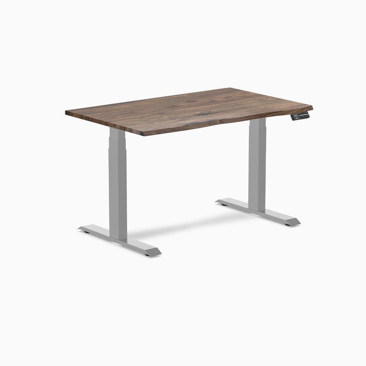 Dual hardwood natural walnut standing desk - Desky